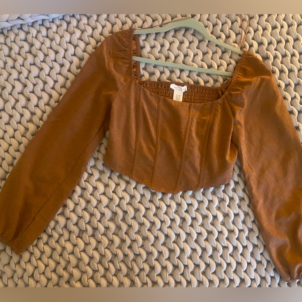Corset Long Sleeve Top L NEW